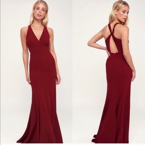 Always Be in Love Wine Red Twist-Back
